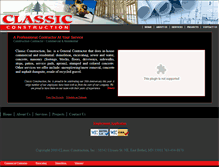 Tablet Screenshot of classicconstructioninc.com